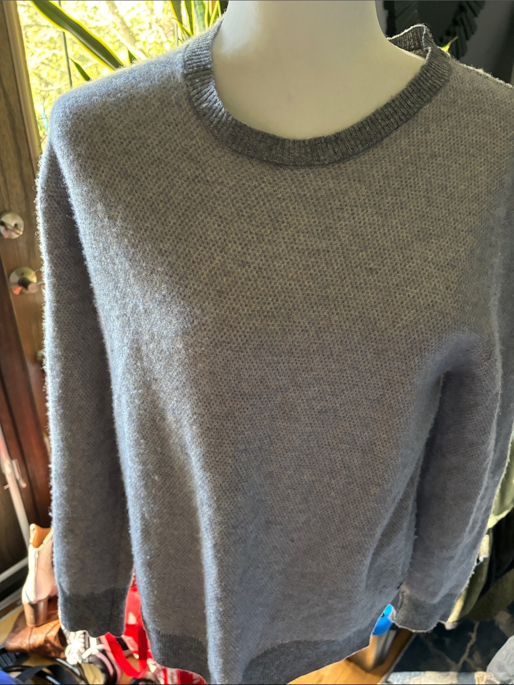 Rails Women's Soft Crewneck Sweater in Oat Cloud slight piling pit- pit 21.5"